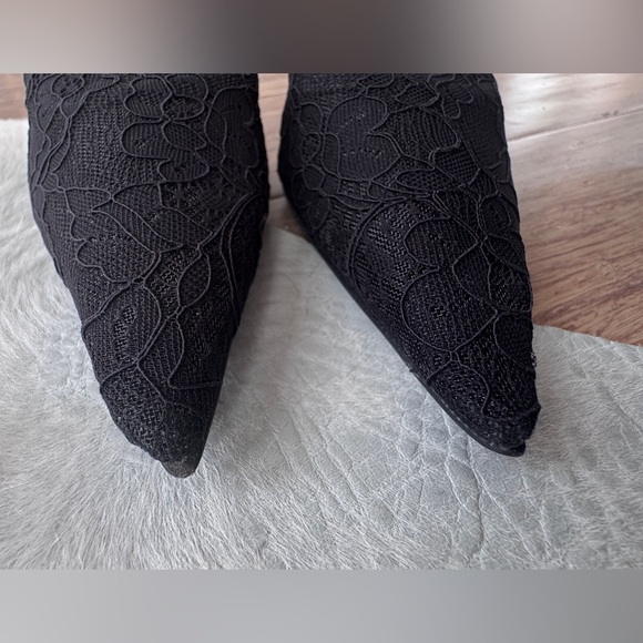 Dolce & Gabbana Lace Boots stiletto Gold D&G Logo Luxury Fashion Style - Picture 8 of 15